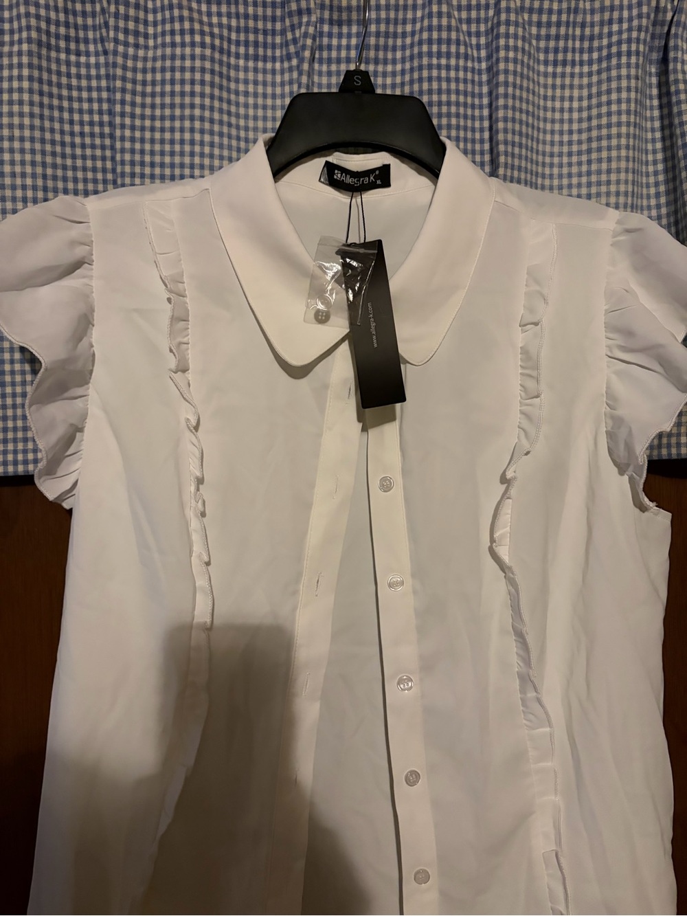 Allegra K White Collared Blouse - Picture 2 of 5